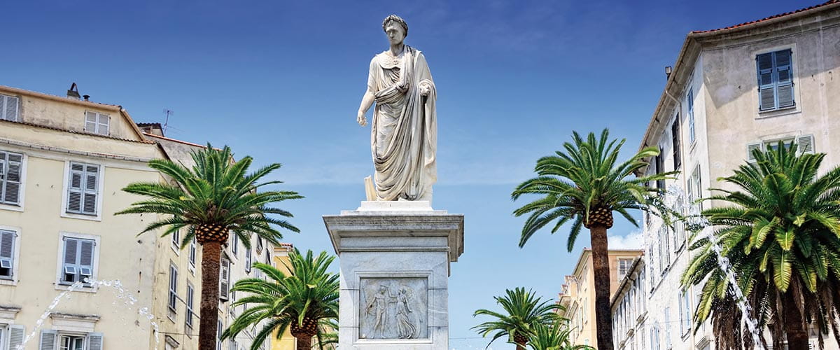 The Fountain of Four Lions in Ajaccio